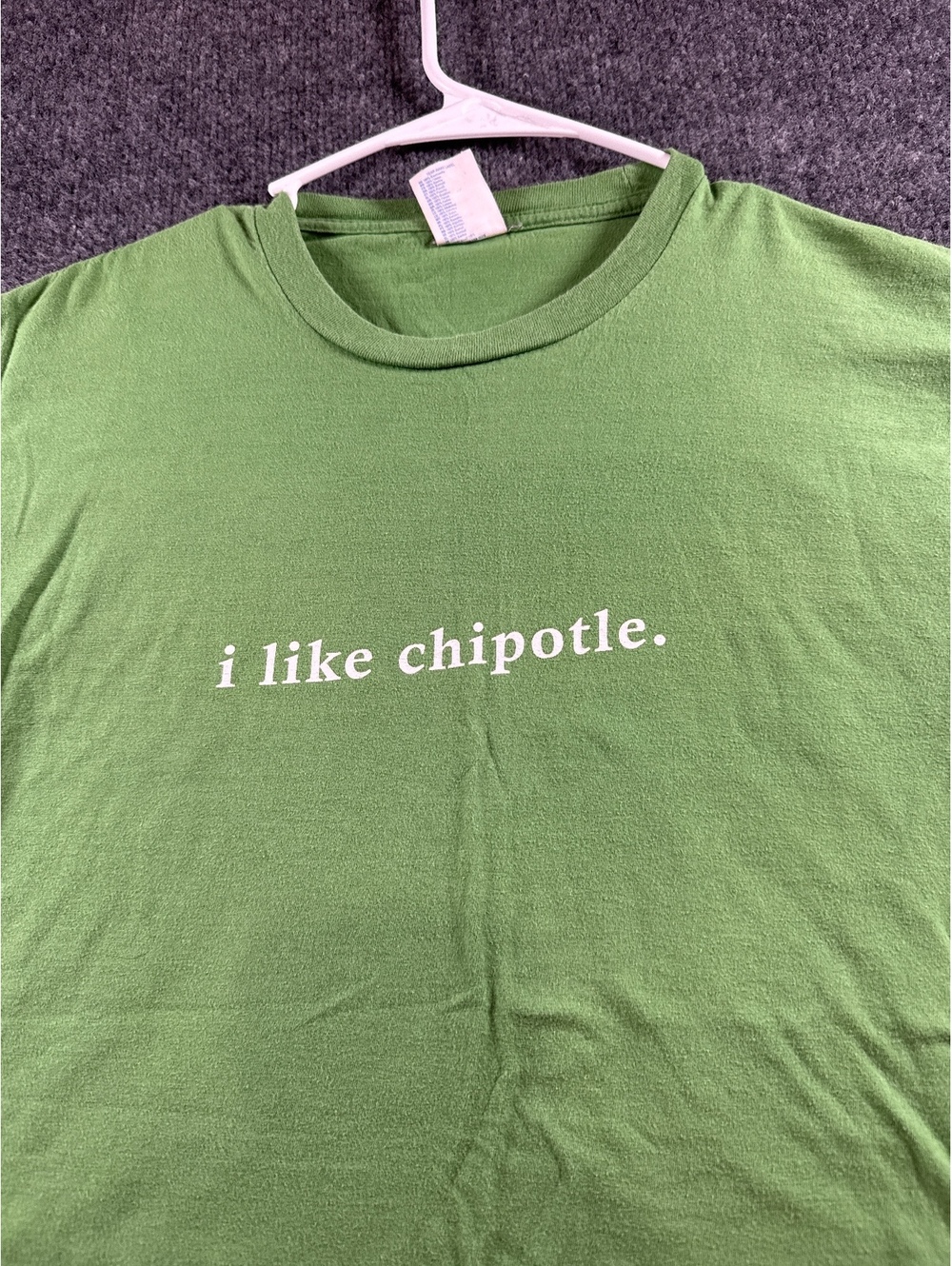 Port & Company I Like Chipotle Green Graphic T Shirt Mens Medium M Food Tee